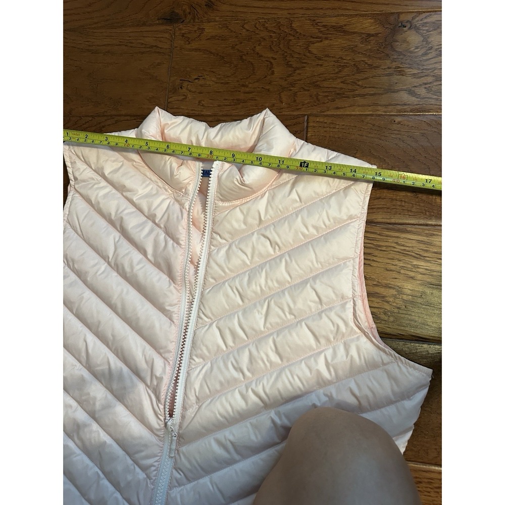 J.McLaughlin Womens Pink Goose Down Puffer Vest Size Large Full Zip Lightweight - Picture 4 of 11